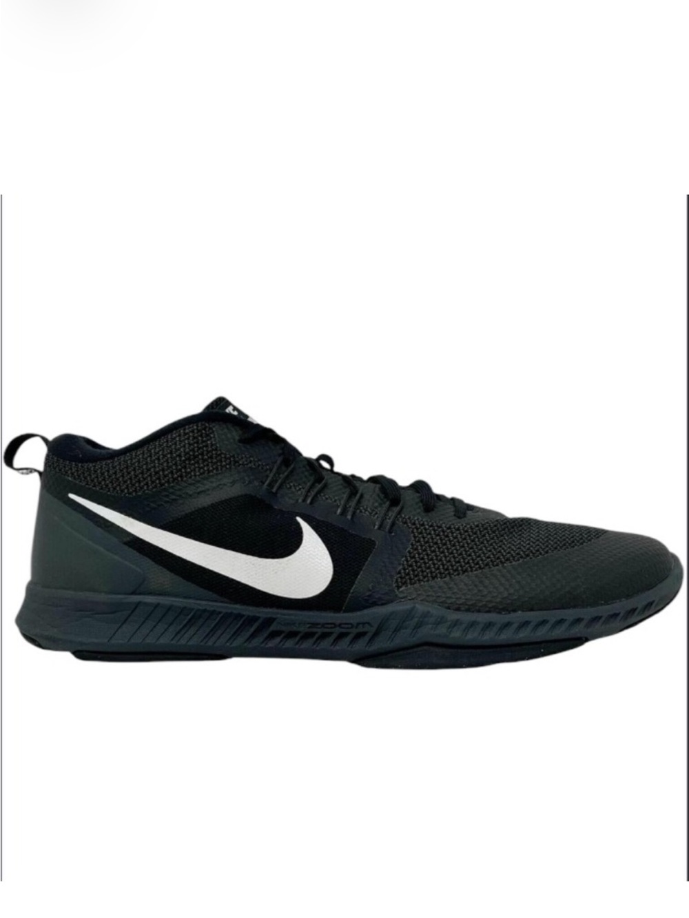 Nike Zoom Training black white swoosh logo lace up athletic sneakers size 12